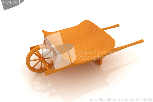 Image of wooden wheelbarrow