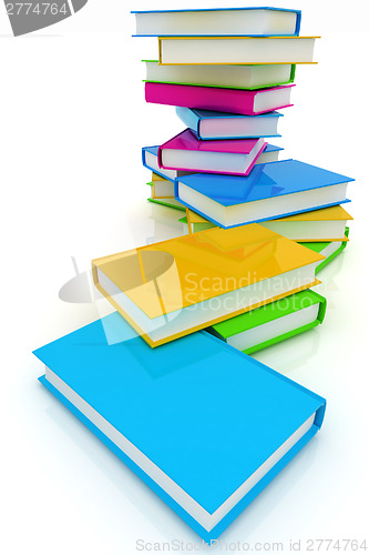 Image of colorful real books