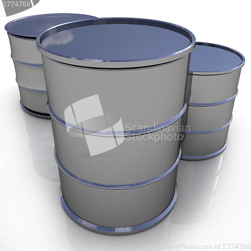 Image of Metal barrels