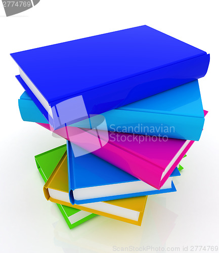 Image of colorful real books