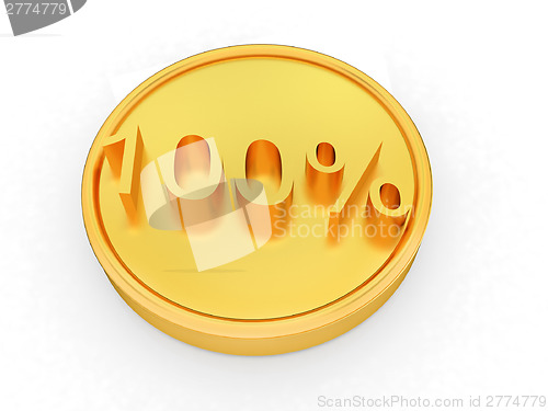 Image of Gold percent coin 100