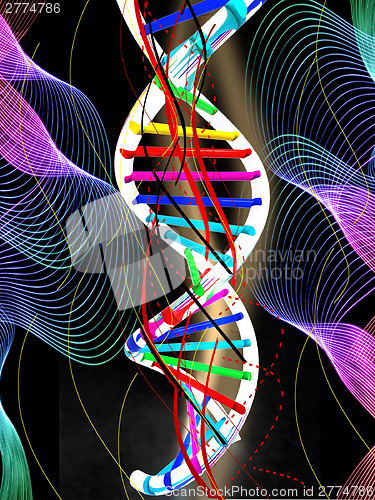 Image of DNA structure model background 