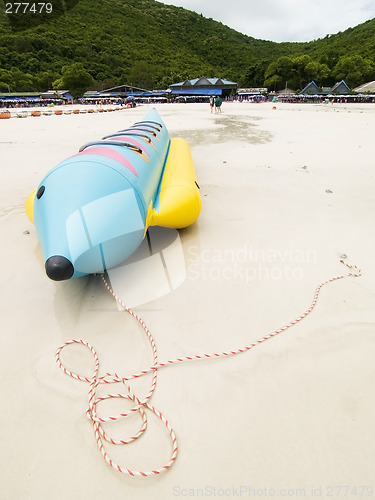 Image of Banana boat on the beach