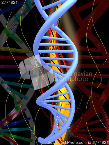 Image of DNA structure model background 