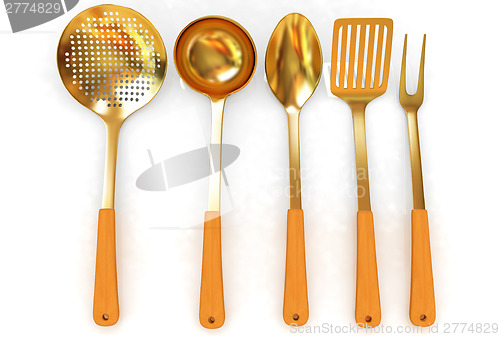 Image of Gold cutlery