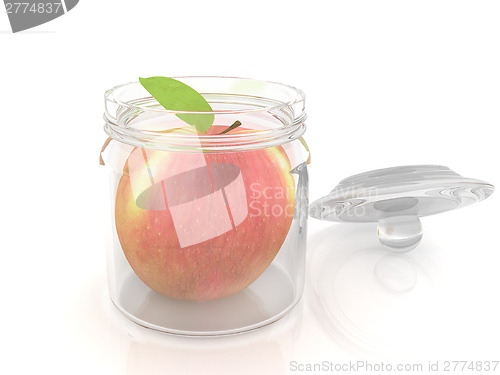 Image of fresh apple in the bank 