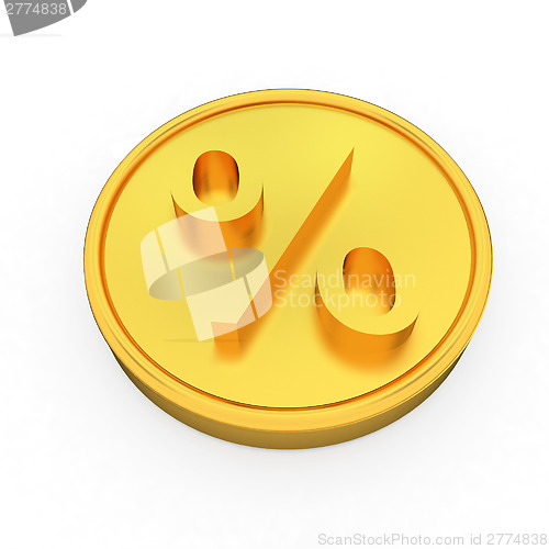 Image of Gold percent coin