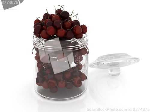 Image of Bank of fresh cherries