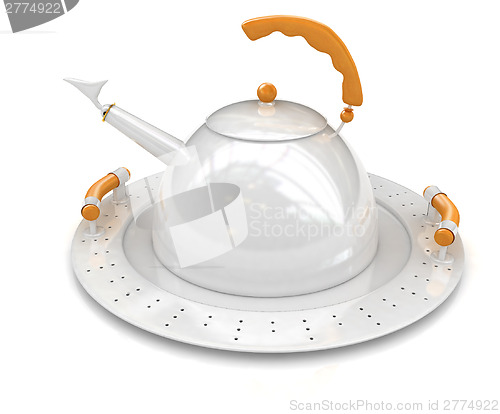 Image of Teapot on a platter 