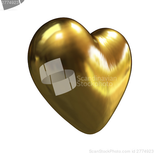 Image of 3d glossy metall heart