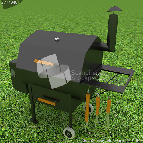 Image of oven barbecue grill