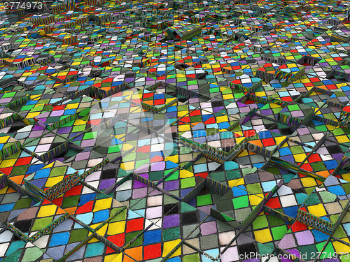 Image of Abstract mosaic urban background 