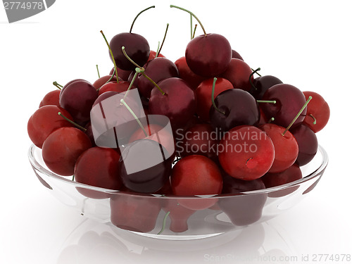 Image of Sweet cherries on a plate