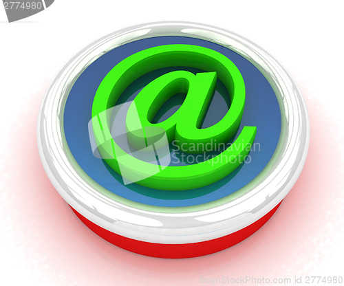 Image of 3d button email Internet push