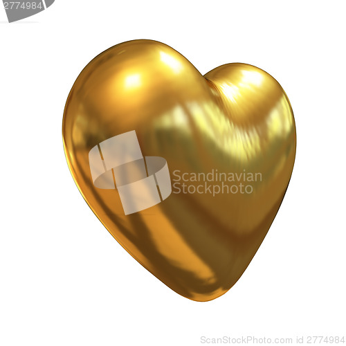 Image of 3d glossy metall heart
