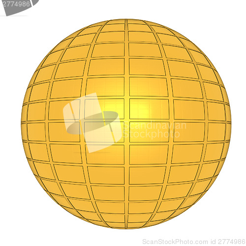 Image of Gold Ball 3d render 