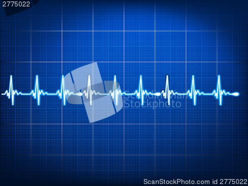 Image of Abstract heart beats cardiogram. EPS 10