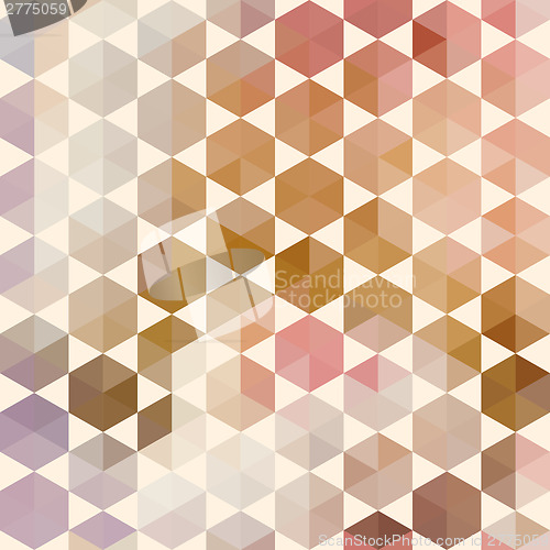 Image of Retro pattern of geometric hexagon shapes