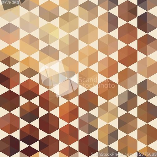 Image of Retro pattern of geometric hexagon shapes