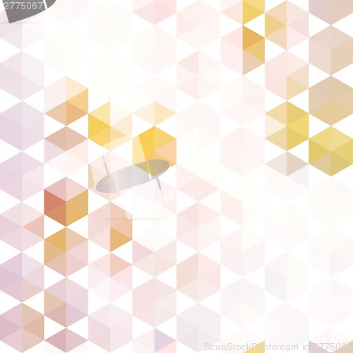 Image of Retro pattern of geometric hexagon shapes