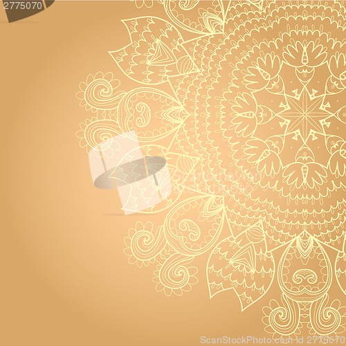 Image of Circle lace hand-drawn ornament card
