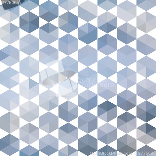 Image of Retro pattern of geometric hexagon shapes