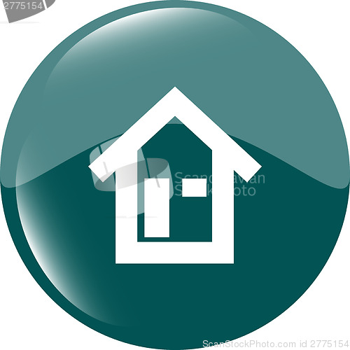 Image of house button, signs, icons set isolated on white