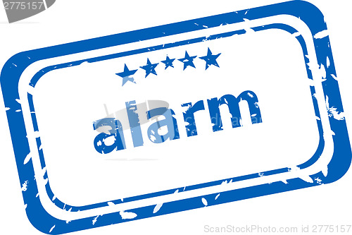 Image of Grunge rubber stamp with word alarm inside