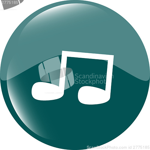 Image of note full, music web icon (button)