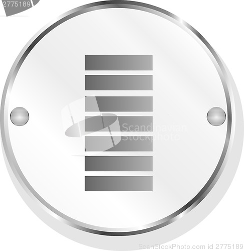 Image of Battery icon web button isolated on white