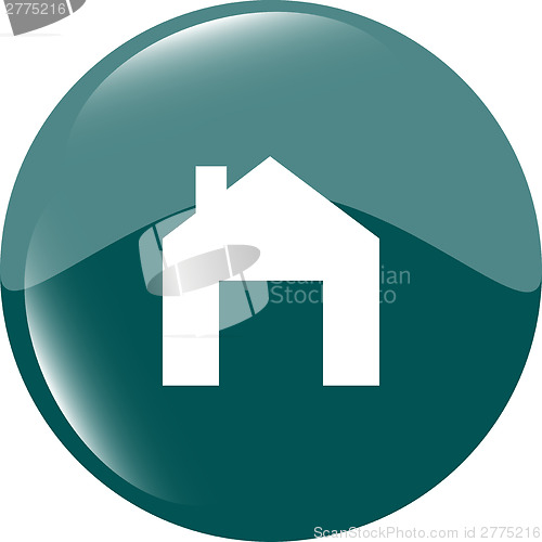 Image of Home web icon, house sign on button