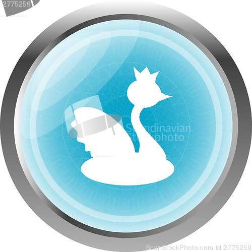 Image of isolated internet web icon with swan