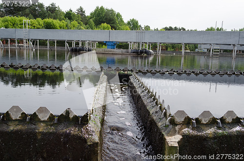 Image of sewage treatment sedimentation. Drinkable water 