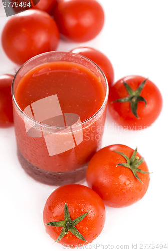 Image of tomatoes and tomato juice