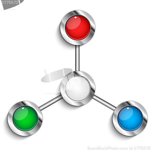 Image of Connection Dots Colorful Circles