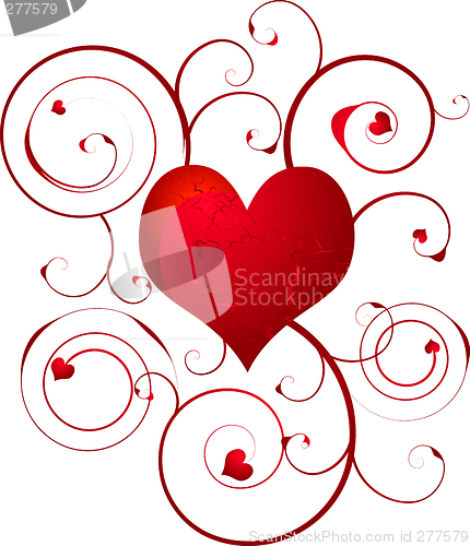 Image of love heart swirl