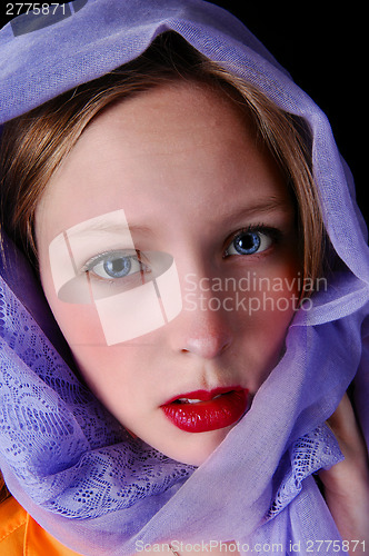 Image of Girl with scarf.