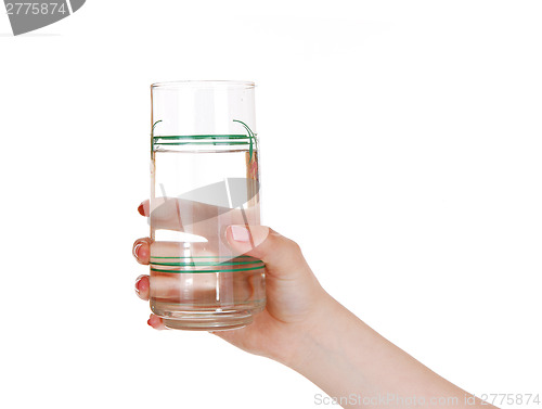 Image of Hand with glass of water.