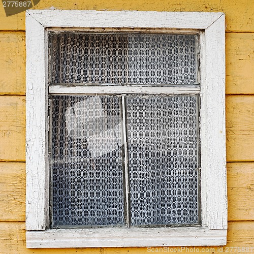Image of Old wooden wall with window