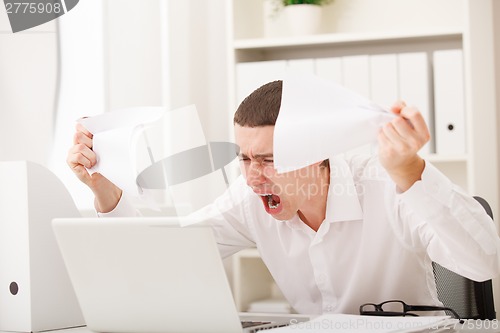 Image of Angry man screaming