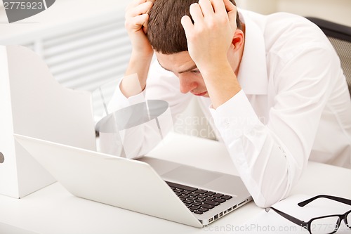 Image of man with stress and worries