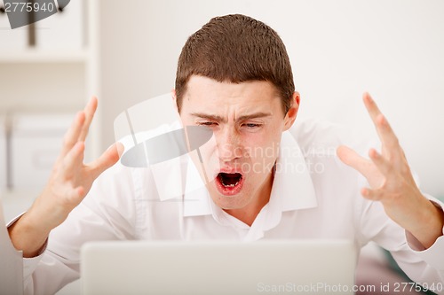 Image of Angry man screaming