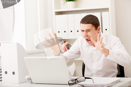 Image of screaming businessman