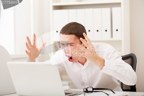 Image of Angry man screaming