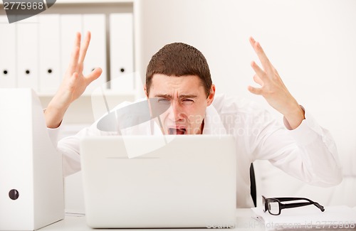 Image of Angry man screaming