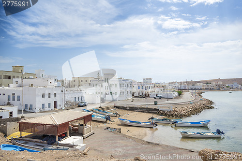 Image of View to Sur harbor in Oman