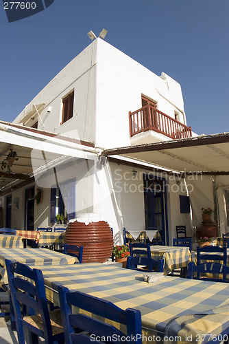 Image of greek island taverna