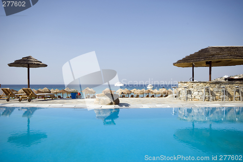 Image of pool at greek island resort