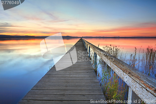 Image of Sunset at Long Jetty Tuggerah Lake NSW Australia