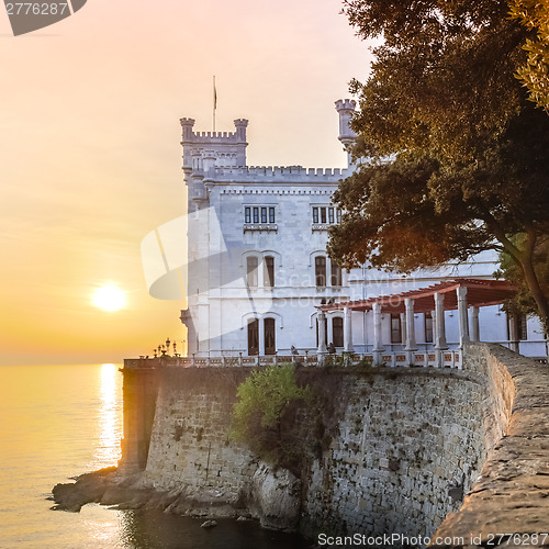 Image of Miramare Castle, Trieste, Italy, Europe.